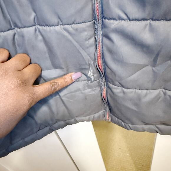 Nordic Track Orange & Gray Colorblock Full Zip Puffer Vest Jacket Mens Size XXL - Picture 4 of 11